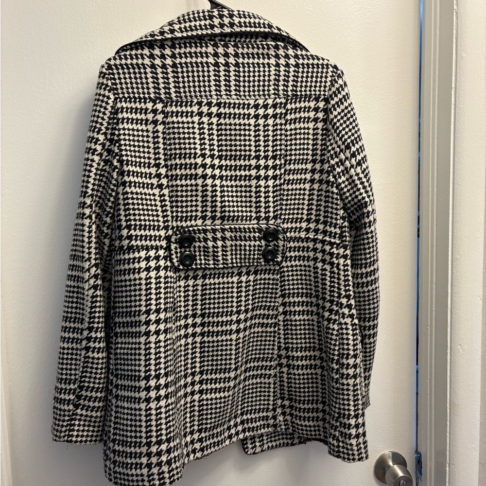 A. Byer Black and White Pea Coat Timeless Design - Picture 5 of 5